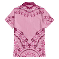 Dashiki Glamorous Pink Family Matching Puletasi and Hawaiian Shirt Breast Cancer Awareness - Wonder Print Shop