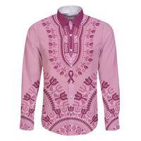 Dashiki Glamorous Pink Family Matching Puletasi and Hawaiian Shirt Breast Cancer Awareness - Wonder Print Shop