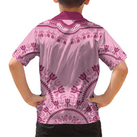 Dashiki Glamorous Pink Family Matching Short Sleeve Bodycon Dress and Hawaiian Shirt Breast Cancer Awareness - Wonder Print Shop