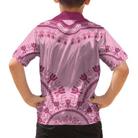 Dashiki Glamorous Pink Family Matching Summer Maxi Dress and Hawaiian Shirt Breast Cancer Awareness - Wonder Print Shop