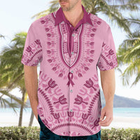 Dashiki Glamorous Pink Hawaiian Shirt Breast Cancer Awareness - Wonder Print Shop