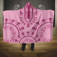 Dashiki Glamorous Pink Hooded Blanket Breast Cancer Awareness - Wonder Print Shop