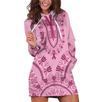 Dashiki Glamorous Pink Hoodie Dress Breast Cancer Awareness - Wonder Print Shop