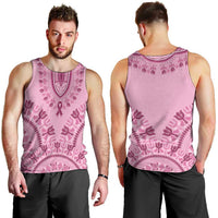 Dashiki Glamorous Pink Men Tank Top Breast Cancer Awareness - Wonder Print Shop