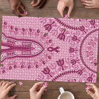 Dashiki Glamorous Pink Puzzle Breast Cancer Awareness - Wonder Print Shop