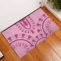 Dashiki Glamorous Pink Rubber Doormat Breast Cancer Awareness - Wonder Print Shop