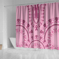 Dashiki Glamorous Pink Shower Curtain Breast Cancer Awareness - Wonder Print Shop