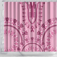 Dashiki Glamorous Pink Shower Curtain Breast Cancer Awareness - Wonder Print Shop