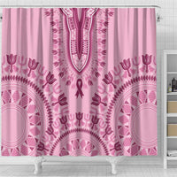 Dashiki Glamorous Pink Shower Curtain Breast Cancer Awareness - Wonder Print Shop