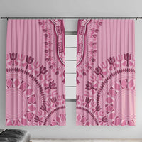 Dashiki Glamorous Pink Window Curtain Breast Cancer Awareness - Wonder Print Shop