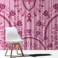 Dashiki Glamorous Pink Window Curtain Breast Cancer Awareness - Wonder Print Shop