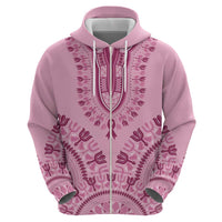 Dashiki Glamorous Pink Zip Hoodie Breast Cancer Awareness - Wonder Print Shop