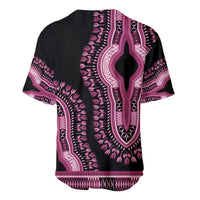 Breast Cancer Awareness Pink Ribbon Baseball Jersey Dashiki Style - Wonder Print Shop