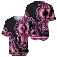 Breast Cancer Awareness Pink Ribbon Baseball Jersey Dashiki Style - Wonder Print Shop