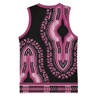 Breast Cancer Awareness Pink Ribbon Basketball Jersey Dashiki Style - Wonder Print Shop