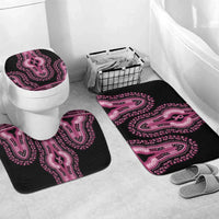 Breast Cancer Awareness Pink Ribbon Bathroom Set Dashiki Style - Wonder Print Shop