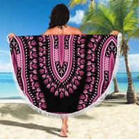 Breast Cancer Awareness Pink Ribbon Beach Blanket Dashiki Style - Wonder Print Shop