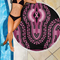 Breast Cancer Awareness Pink Ribbon Beach Blanket Dashiki Style - Wonder Print Shop
