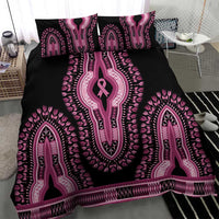 Breast Cancer Awareness Pink Ribbon Bedding Set Dashiki Style - Wonder Print Shop