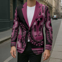 Breast Cancer Awareness Pink Ribbon Blazer Dashiki Style - Wonder Print Shop