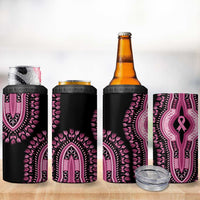 Breast Cancer Awareness Pink Ribbon 4 in 1 Can Cooler Tumbler Dashiki Style - Wonder Print Shop