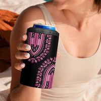 Breast Cancer Awareness Pink Ribbon 4 in 1 Can Cooler Tumbler Dashiki Style - Wonder Print Shop