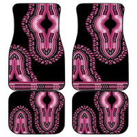 Breast Cancer Awareness Pink Ribbon Car Mats Dashiki Style - Wonder Print Shop