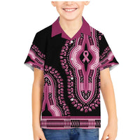 Breast Cancer Awareness Pink Ribbon Family Matching Mermaid Dress and Hawaiian Shirt Dashiki Style - Wonder Print Shop