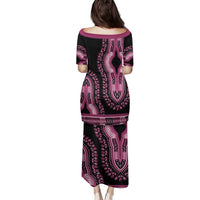 Breast Cancer Awareness Pink Ribbon Family Matching Puletasi and Hawaiian Shirt Dashiki Style - Wonder Print Shop