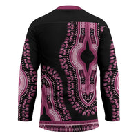 Breast Cancer Awareness Pink Ribbon Hockey Jersey Dashiki Style - Wonder Print Shop