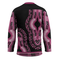 Breast Cancer Awareness Pink Ribbon Hockey Jersey Dashiki Style - Wonder Print Shop