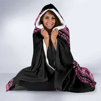 Breast Cancer Awareness Pink Ribbon Hooded Blanket Dashiki Style - Wonder Print Shop