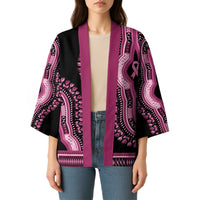 Breast Cancer Awareness Pink Ribbon Kimono Dashiki Style - Wonder Print Shop