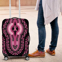 Breast Cancer Awareness Pink Ribbon Luggage Cover Dashiki Style - Wonder Print Shop