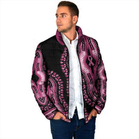 Breast Cancer Awareness Pink Ribbon Padded Jacket Dashiki Style - Wonder Print Shop