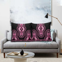 Breast Cancer Awareness Pink Ribbon Pillow Cover Dashiki Style - Wonder Print Shop