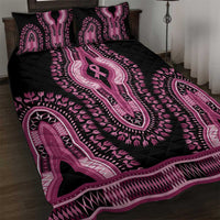Breast Cancer Awareness Pink Ribbon Quilt Bed Set Dashiki Style - Wonder Print Shop