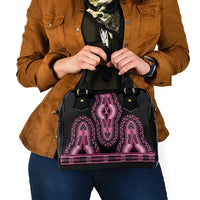 Breast Cancer Awareness Pink Ribbon Shoulder Handbag Dashiki Style - Wonder Print Shop