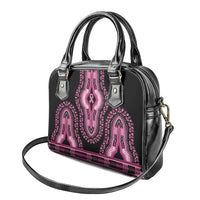 Breast Cancer Awareness Pink Ribbon Shoulder Handbag Dashiki Style - Wonder Print Shop