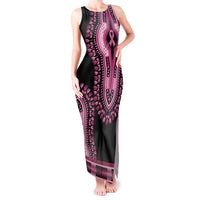 Breast Cancer Awareness Pink Ribbon Tank Maxi Dress Dashiki Style - Wonder Print Shop