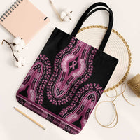 Breast Cancer Awareness Pink Ribbon Tote Bag Dashiki Style - Wonder Print Shop