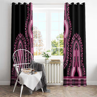 Breast Cancer Awareness Pink Ribbon Window Curtain Dashiki Style - Wonder Print Shop