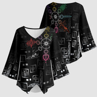 Afro Haiti Vodou Milokan Kimono Sleeve Blouse