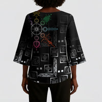 Afro Haiti Vodou Milokan Kimono Sleeve Blouse