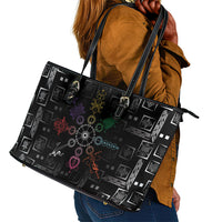 Afro Haiti Vodou Milokan Leather Tote Bag