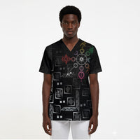 Afro Haiti Vodou Milokan Scrub Top