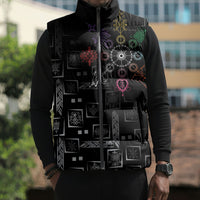 Afro Haiti Vodou Milokan Sleeveless Puffer Jacket