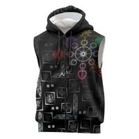 Afro Haiti Vodou Milokan Sleeveless Zip Hoodie