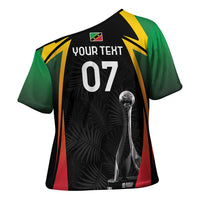 St Kitts Nevis Cricket Custom Cross Shoulder Shirt Go Patriots Go Champions - Wonder Print Shop