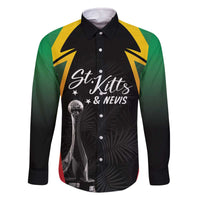 St Kitts Nevis Cricket Custom Family Matching Off The Shoulder Long Sleeve Dress and Hawaiian Shirt Go Patriots Go Champions - Wonder Print Shop